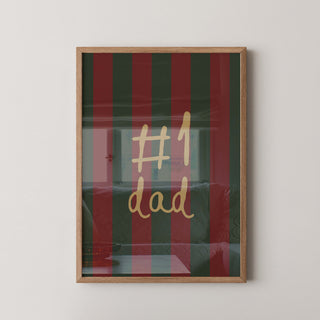Lámina Decorativa - #1 Dad | Rojo y Verde