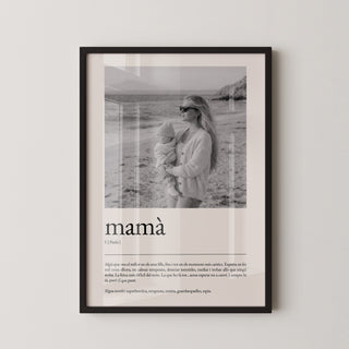 Lámina Decorativa - Definición Mamá | Personalizada con Fotografía, Català