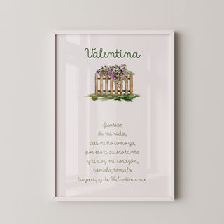 Lámina Jesusito personalizada – Jardín Silvestre | Verde
