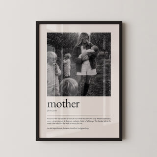 Lámina Decorativa - Definición Mamá | Personalizada con Fotografía, Inglés