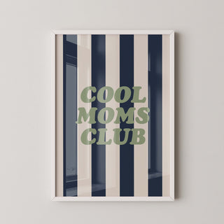 Lámina Decorativa - Cool Moms Club | Azul y Crema