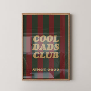 Lámina Decorativa - Cool Dads Club Since | Personalizada, Rojo y Verde
