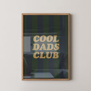 Lámina Decorativa - Cool Dads Club | Azul y Verde