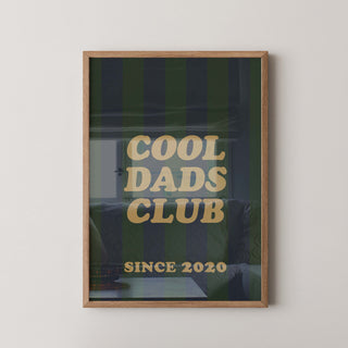 Lámina Decorativa - Cool Dads Club Since | Personalizada, Azul y Verde