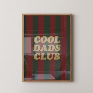 Lámina Decorativa - Cool Dads Club | Rojo y Verde
